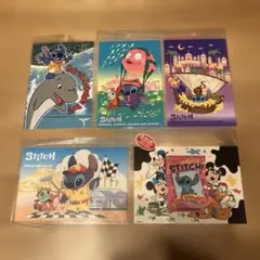 ミッキー＆ミニー＆ドナルド＆スティッチ　ポストカード5枚セット　ディズニー