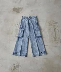 CLEL M-47 タイプミリタリーフレアカーゴデニムパンツ
