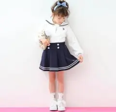 ま*お様 MEZZO PIANO セーラー襟 長袖カットソー 140