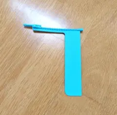 ファスナー型　ブックマーク　しおり　ブルー