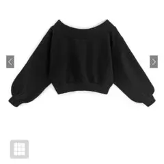 グレイルGRLオフショルダースウェットトップス