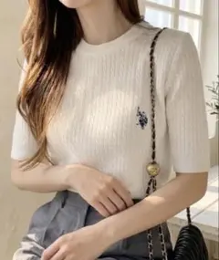 U.S. POLO ASSN. *クルーネック ケーブル ニット