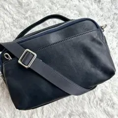 極美品◎ JOYA ジョヤ 2way ショルダーバッグ ネイビー 紺 レザー