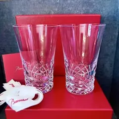 baccarat ペアグラス クリスタルガラス コップ 2客セット 箱付き