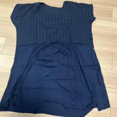 大きいサイズ　ゆったり　チュニック　ネイビー　4L