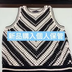 GAP ノースリーブ セーター S ブラック・アイボリー