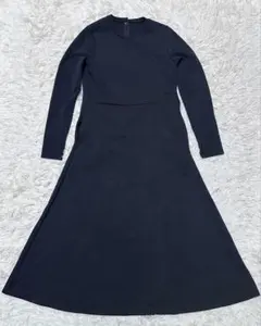 グリーンレーベルリラクシング バックボタンロングワンピース ブラック 36