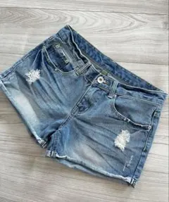 【美品】ANAP アナップ　デニムショートパンツ♡ダメージ加工　ショーパン