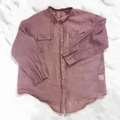Heather ヘザー シアーシャツ ピンク 長袖 オーバーサイズ シースルーのサムネイル