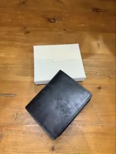 財布メンズ二つ折りミニ財布 小銭入れ付きコンパクト本革折り畳み二折財布