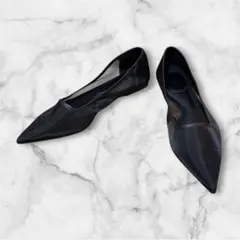 【美品】ZARA メッシュパンプス ブラック ポインテッドトゥ 春夏のサムネイル