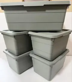 IKEA SOCKERBIT 蓋付き収納ボックス　計5点のサムネイル