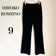 【ヒロココシノ】 ブラックストレッチパンツ サイズ9 透け感あり ウエストゴム