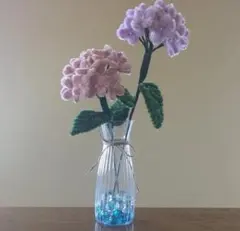 枯れない花　モールフラワー　紫陽花　ピンク・紫