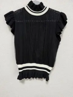 SNIDEL チュールドッキングハイネックニットプルオーバー