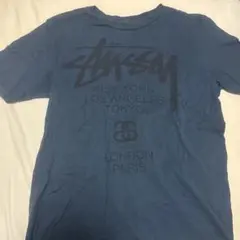 ストゥーシー 紺色 Stussy Tシャツ XS ワールドツアー