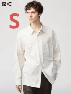 UNIQLO C ブロードオーバーサイズシャツ/ストライプ