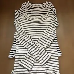 サマンサモスモス　ボーダー　長袖　カットソー　　　 2枚セット　used品