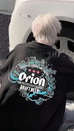 新品未使用オリオンビール グラフィック長袖ロンT ブラック