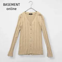 【BASEMENT online】Vネックリブニットカーディガン ベージュ Fのサムネイル