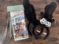 ディズニー カチューシャ、ポップコーンケースセット