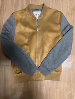 ZARA MA-1 切替 ジャケット スウェード ブルゾン　ミリタリーのサムネイル