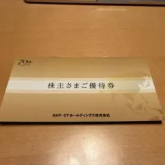 KNT-CTホールディングス 株主優待券２枚組のサムネイル