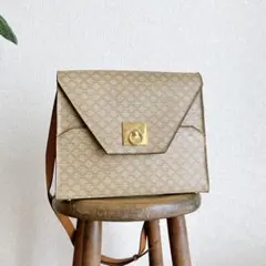 VINTAGE CELINE ショルダーバッグ ベージュ マカダム PVC