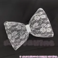 【デカリボン 黒×白レース】盛り髪/量産型/地雷系/ヘアメ/体育祭/JK/髪飾り