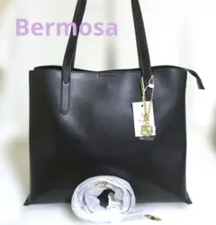 ⭐️新品⭐️ Bermosa サイドファスナー ブラック トートバッグ A4のサムネイル