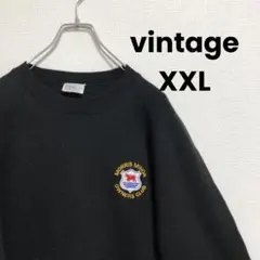 ヴィンテージ 英国製 ストリート 刺繍ロゴ ゆるだぼ スウェット トレーナー