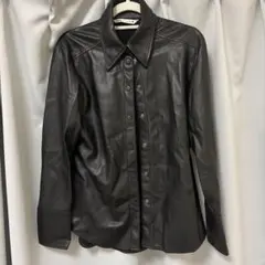 【値下げ考えます】ZARA レザーシャツジャケット レディースL