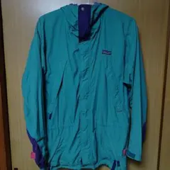 【希少】patagonia フード付きアウター 緑/紫