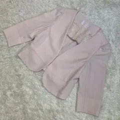 極美品　エニィスィス　ノーカラージャケット　ベージュ　レース　2 Mサイズ