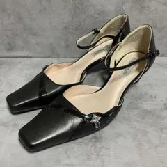 【ミッシェルクラン】（24.5）パンプス アンクルストラップ フォーマル