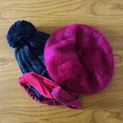 冬用帽子 2点とヘアバンド