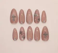 現品 ネイルチップ シズニルック クロム y2k 地雷系 韓国 マグネット