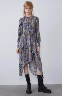 新品☆ZARA ザラ アシンメトリーワンピース