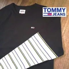 TOMMY JEANS 重ね着風 ロンT 試着のみ メンズ M相当