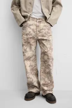 ZARA カモ柄　パンツ