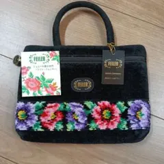 FEILER フラワー刺繍 ハンドバッグ