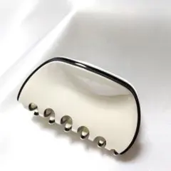 バンスクリップ★ヘアクリップ ヘアアクセサリー アイボリー No.f210