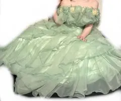 緑 ドレス カラードレス ウェディング