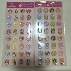 Disney プリンセス ストーンシール 2種類　セリア