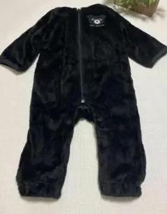 美品！★ミキハウス★くま フード付きロンパースカバーオール 70-80