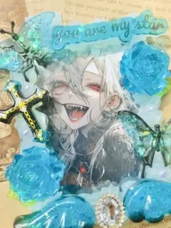 トレカデコ ホイップデコ トレカケース B8 縦入れ キラ 羽 蝶 十字架 薔薇