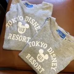 東京ディズニーリゾート Tシャツ 120 130グレイッシュ2枚セット