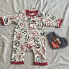 【新品未使用】長袖カバーオール スタイ セット