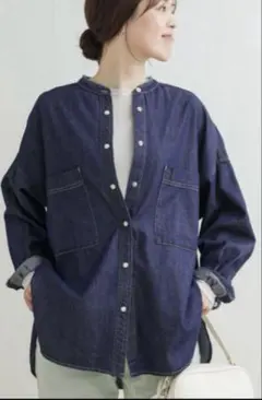 アーバンリサーチドアーズ デニムバンドカラーシャツ 美品