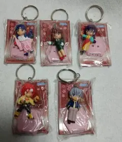 배송비 무료 ・ 미개봉 サクラ大戦 キーリング 5種セット 프라이즈(게임센터 경품) 品 キーホルダー
